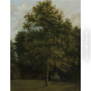 A Tree (study) by Jules Louis Phillipe Coignet
