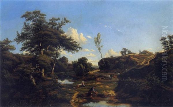 Felsige Landschaft Mit Figurliche Staffage - view 1