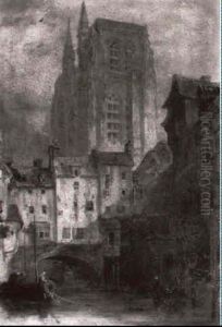 Altes Stadtchen by Jean Jacques Francois Coindet