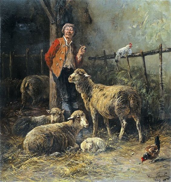 Homme Dans Une Bergerie - view 1
