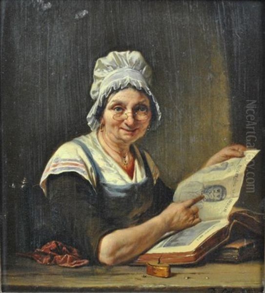 Woman With Book Describing Indians - view 1