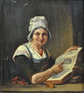 Woman With Book Describing Indians by Jan David Col