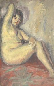 Femme Nue Allongee by Arduino Colato