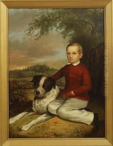 A Boy With His Dog by Charles Octavius Cole