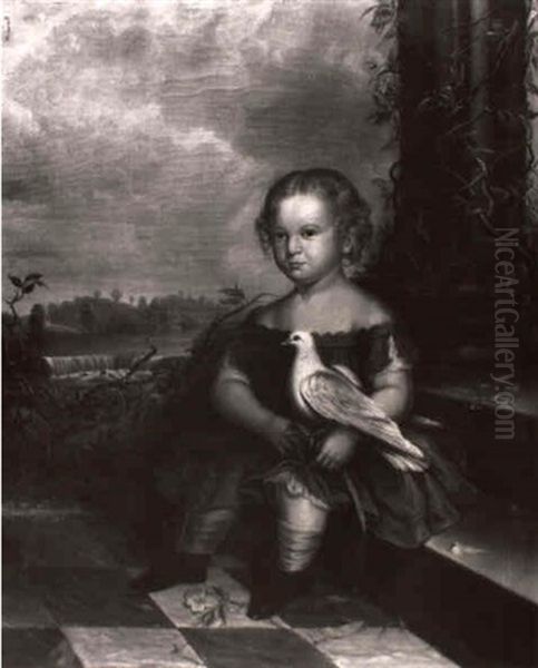 Young Girl Holding A Dove - view 1