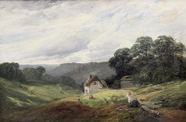 Landscape With Cottage And Figures - view 1