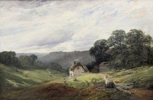 Landscape With Cottage And Figures