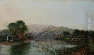 Fisherman By Aqueduct, Wales