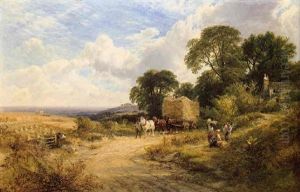Carting The Ripe Harvest, Coombe by George Cole