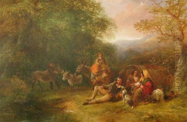 A Gypsy Encampment - view 1