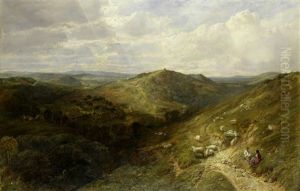 Landscape, Possibly The Hog's Back, Guildford by George Vicat Cole