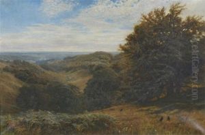 A Landscape With Arundel Castle In The Distance by George Vicat Cole