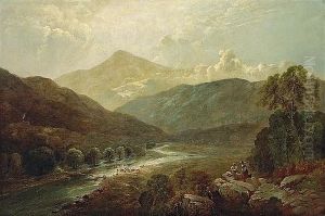 An Extensive Landscape With Cattle And Figures