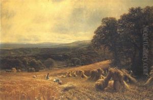 Harvesting On The North Downs by George Vicat Cole