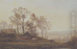 Wagonners On A Country Lane