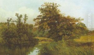 By The River Mole Dorking, Surrey by George Vicat Cole