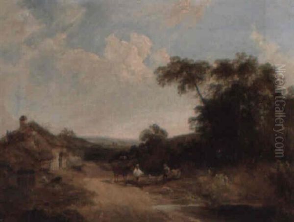 Landschaft Mit Bauern Und Kuhen - view 1