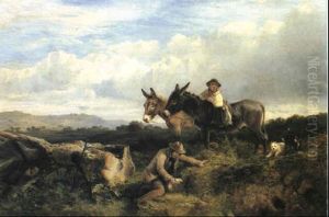 Ferreting In Surrey by George Vicat Cole