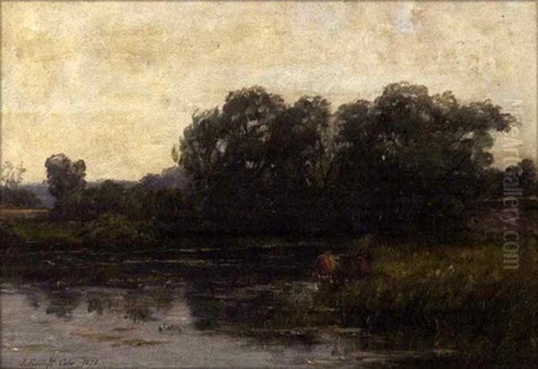 Landscape With Cattle Watering - view 1