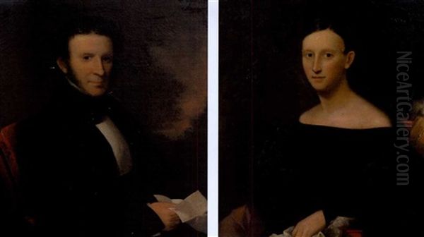 Portrait Of Colonel Samuel Edmiston Watson (+ Portrait Of Mrs. Samuel Edmiston Watson; Pair) - view 1