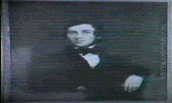 Gentleman Seated By A Writing Table Lady Seated With A Shawl Wearing Ornate Jewelry - view 1