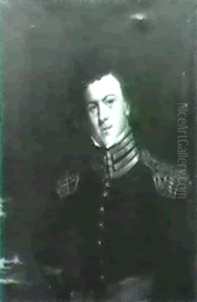 Portrait Of A Young Curly-haired Officer - view 1
