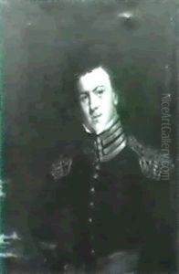 Portrait Of A Young Curly-haired Officer