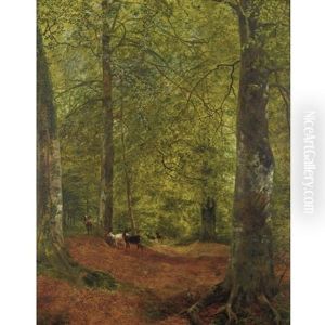 Deer In The Woods by Reginald Rex Vicat Cole