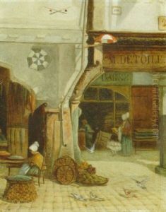 A Market Scene by Reginald Rex Vicat Cole