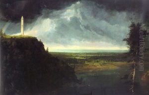 The Tomb Of General Brock, Near Queenston, Lake Ontario, Upper Canada by Thomas Cole