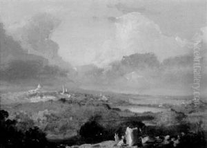 Distant View Of Boston by Thomas Cole