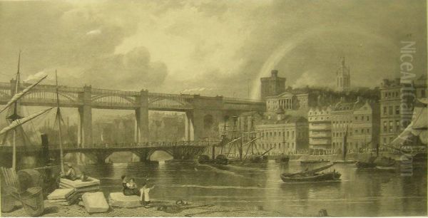 Engraving Of Newcastle Upon Tyne - view 1
