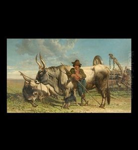 Resting The Oxen by Charles Coleman