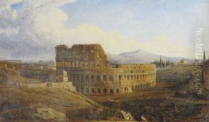 A Panorama Of The Colosseum, Rome by Charles Coleman