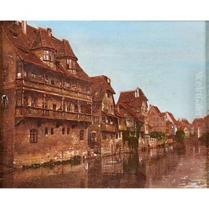 Houses Along The Canal by Charles Caryl Coleman