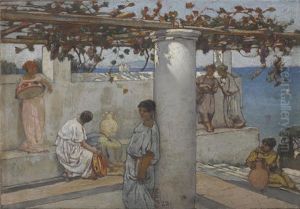 Roman Maidens On A Terrace Roman Maidens On A Terrace