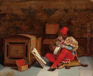 Boy With Lute by Charles Caryl Coleman