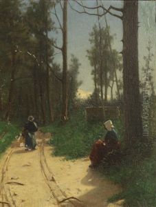 Figures In The Woods by Charles Caryl Coleman