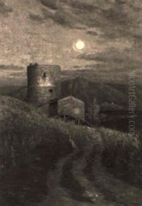 Mill On An Italian Hillside by Charles Caryl Coleman
