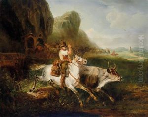 Hirte In Der Romischen Campagna by Enrico Coleman