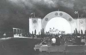 Manhattan Beach Amphitheatre At Night by Glenn O. Coleman