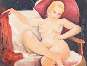 Nude Female With Crossed Legs by William Coleman