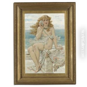 Nymph With A Conch Shell by William Stephen Coleman