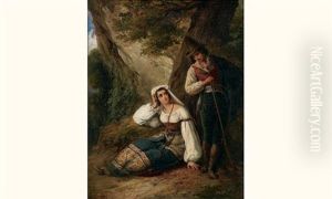 Jeune Couple De Paysans Italiens