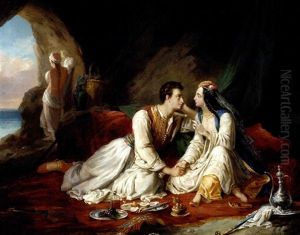 Byron As Don Juan, With Haidee by Alexandre Marie Colin