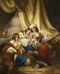 The Harem Serenade by Alexandre Marie Colin