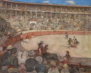 Stierkampf In Der Arena Von Bilbao by Gustave Colin