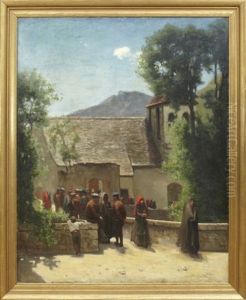 Stadsscen by Gustave Colin