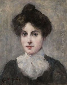 Jeune Femme Au Col Blanc