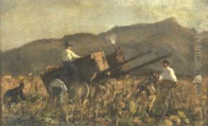 Les Vendages A Chalasse Ou La Recolte De Mais Au Pays Basque by Gustave Colin